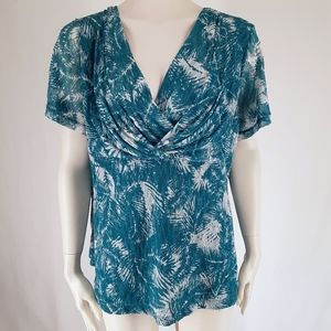 Rafaella | Layered V Neck Empire Blouse